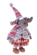 Alce Pupazzo Su Molla H52 cm Multicolor
