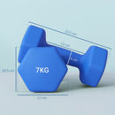 Set 2 Manubri Palestra 7 kg Pesi esagonali per Allenamento Blu