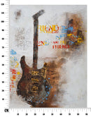 Dipinto su Tela Chitarra Art 90x3,5x120 cm in Legno e Canvas