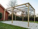 Pergola da Giardino 3x4,98x2,47 m in Legno Copertura in PVC 