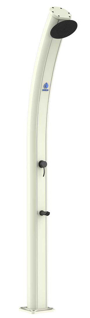 Doccia Solare da Giardino 35L Miscelatore e Lavapiedi Sined Dafne Bianca