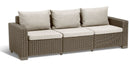 Divano 3 Posti da Giardino 198x68x71,5 cm in Resina Keter California Cappuccino