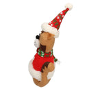 Fermaporta tessuto rosso gatto cm 22x11xh40