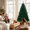 Albero di Natale Artificiale Ø100x180 cm con 700 Rami Ignifughi e Base Pieghevole in Acciaio Verde      