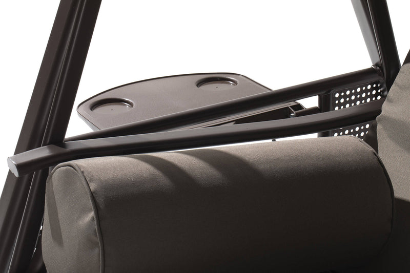 Dondolo da Giardino 3 Posti 200x126x180 cm in Acciaio Malta