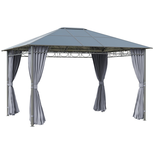 Gazebo da Giardino 3,6x3m Tetto in Policarbonato Grigio acquista