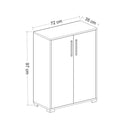 Scarpiera Lupa 72x35x97 cm bianca 5 ripiani