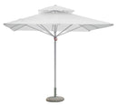 Ombrellone da Giardino 3x3 m Palo Ø60 mm Telo in Polietilene Bianco