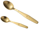 Set Posate 16 Pezzi in Finitura Oro Opaco