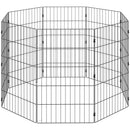 Recinto per Cani Pannelli 50x80 cm Espandibile e Pieghevole in Metallo Nero      