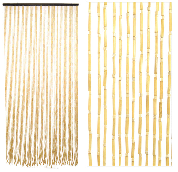 sconto Fadenvorhang für Fliegengitter 140x240 cm in Large Light Bamboo