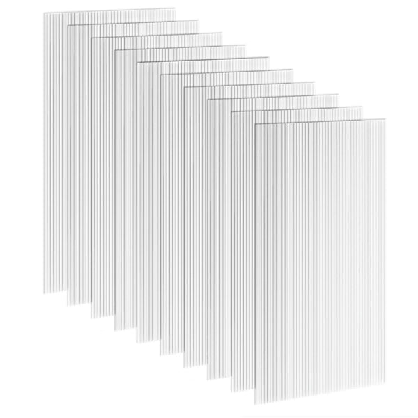 online Set 10 Lastre Alveolari 120x60 cm Anti-UV Tagliabili per Serre e Pensiline Tettoie in Policarbonato Trasparente