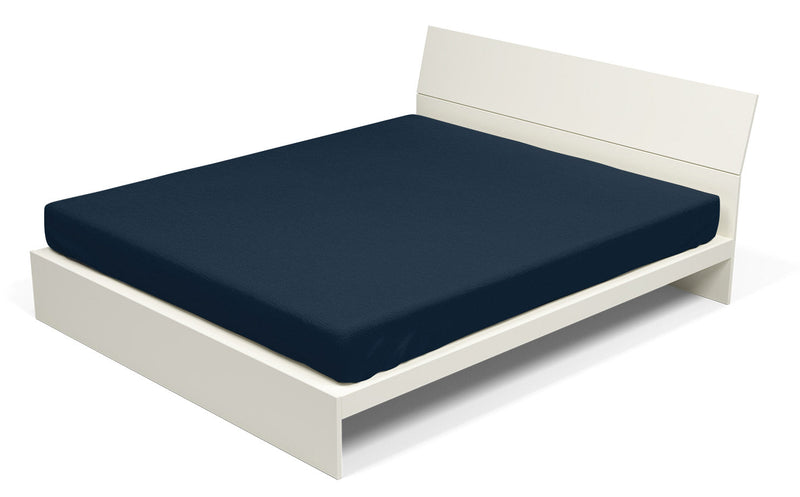 Lenzuolo Sotto con Angoli ed Elastico Tinta Unita Blu Scuro