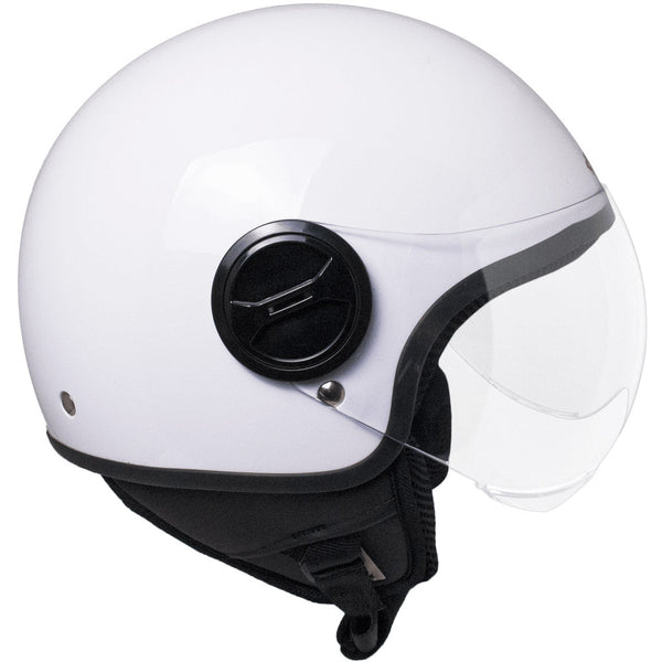 Demi-Jet Scooterhelm Ska-P 1 WH Wolli White Metal Shaped Visier online