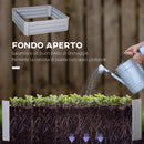 Set 2 Letti per Orto Rialzati 100x100x30 cm in Acciaio Grigio