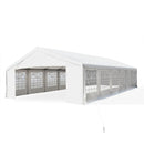Tendostruttura con Pareti Removibili 12x6x3,2m in Acciaio e Polietilene Bianco