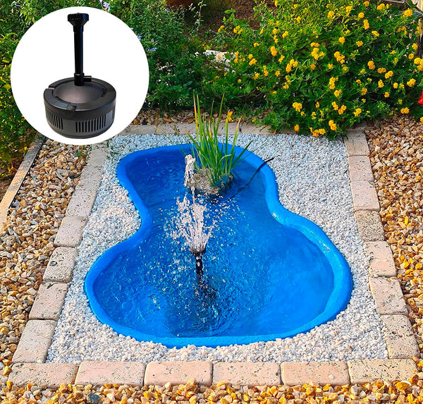 acquista Kit Laghetto Artificiale + Pompa Filtro da Giardino 136x100x34 cm in Polietilene 220 Litri Azzurro