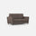 Divano 2 Posti 152x85x85 cm Yasel in Tessuto Talpa