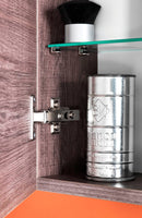 Mobile da Bagno a Colonna 2 Ante in Melaminico 35x18x160cm TFT Ibiza Tabacco Scuro