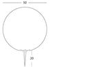 Lampada Sfera da Pavimento Diametro 50Mm Colore Bianco per Esterno Linea Lounge Livos