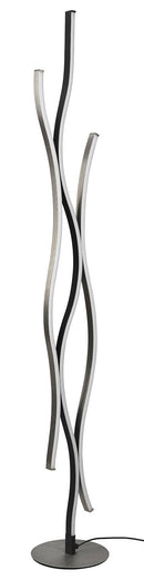 Piantana da Interno a LED in Metallo Alluminio spazzolato