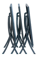 Tavolo da Giardino Pieghevole 80x80x75 cm in Acciaio RD Italia Hermes 80 Antracite