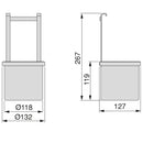 Portaposate da Appendere con Secchio in Acciaio Emuca Cromato
