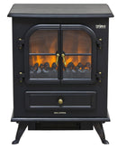 Camino Elettrico da Pavimento Effetto Fiamma 1800W Bauer Nero