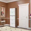 Scarpiera Salvaspazio in Legno con 5 Scomparti per 30 Paia 60x28x189 cm 