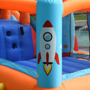 Castello Giostra Gonfiabile 370x270x185 cm con Scivolo Piscina e Pompa Multicolor