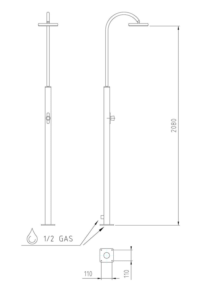 Doccia da Giardino Rubinetto a Vitone Ama Luxury Giove