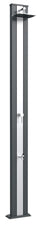 Doccia da Esterno Giardino Miscelatore e Lavapiedi Arkema Spring S Fascia Inox Grigio Antracite