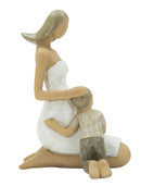 Donna Wood Incinta 8x7x11,5 cm in Poliresina