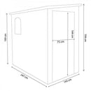 Casetta Box da Giardino Hause 143x247x194 h cm in Plastica Grigio chiaro