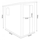 Casetta Box da Giardino Hause 143x247x194 h cm in Plastica Marrone
