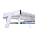 Scrivania da Ufficio Grande ad Angolo in Acciaio e MDF 130x130x73.5 cm  Bianca