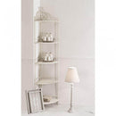 Portapiante Arianne 5 Piani Ad Angolo 50x35x175 h cm in Acciaio Bianco
