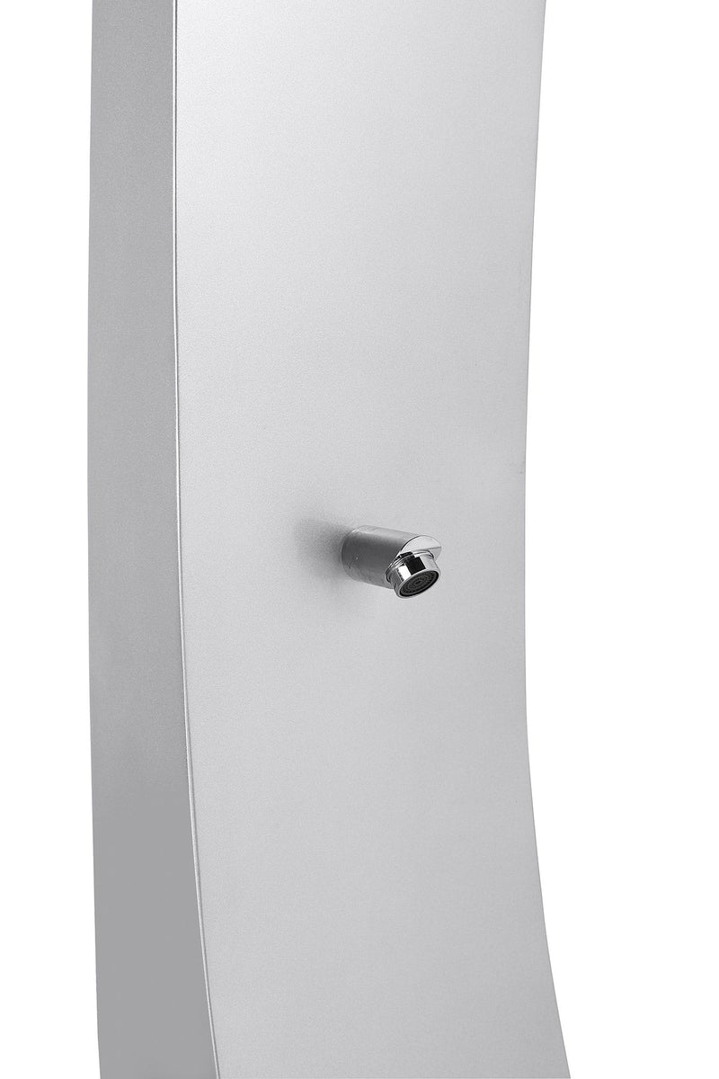 Doccia da Esterno Giardino Miscelatore e Lavapiedi Grigio Metallizzato