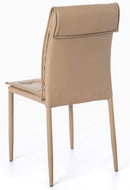 Set 4 Sedie 44x56x91 cm in Similpelle Tortora