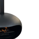 Camino a Bioetanolo a Soffitto Skyfall Serbatoio 850 ml in Acciaio Verniciato Nero