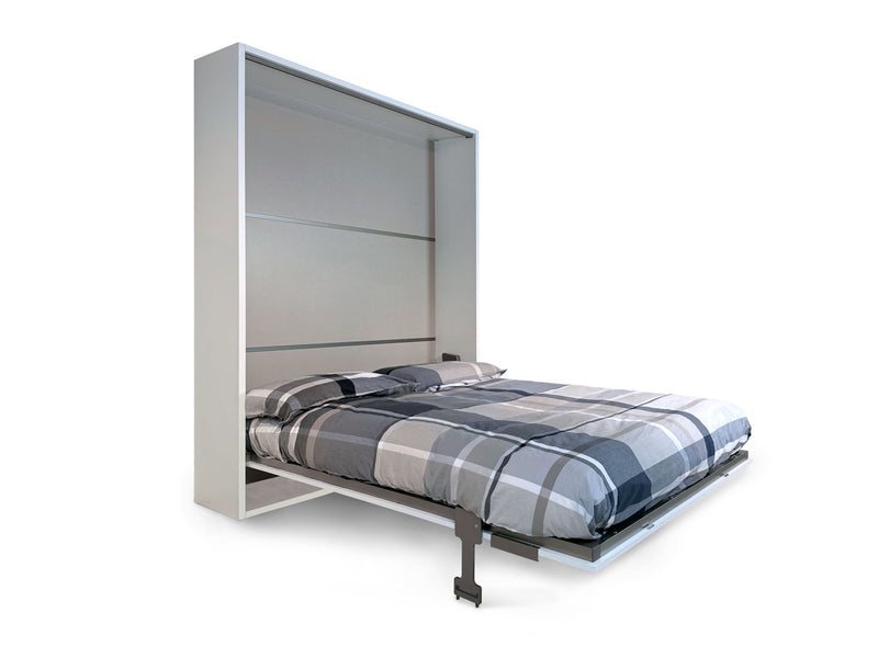 Letto Matrimoniale A Scomparsa 160 Versia Con Armadio 1 Anta Sx Bianco      