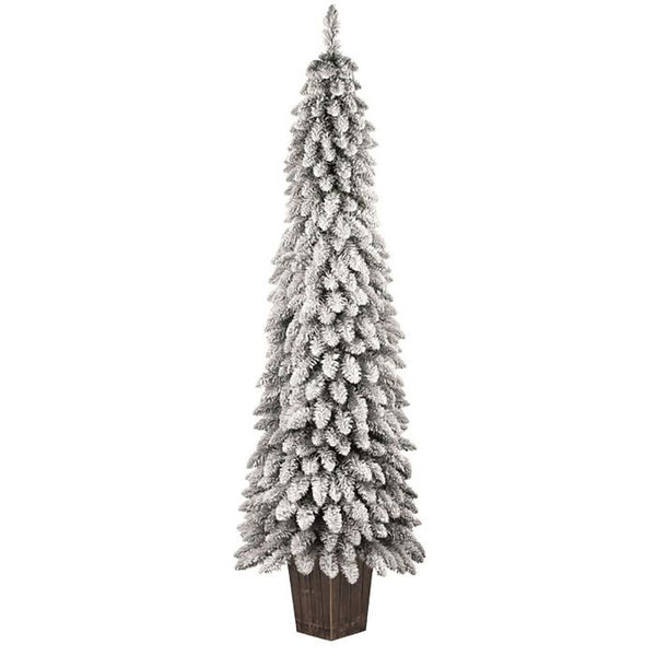 Albero di Natale Artificiale Floccato Effetto Realistico Innevato 210 cm 417 Rami 250 Luci LED Montaggio Fasciato Effetto Neve acquista