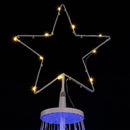 Albero di Natale Luminoso Ø80x220 cm 324 LED RGB con App Smart da Esterno in Metallo Multicolore      