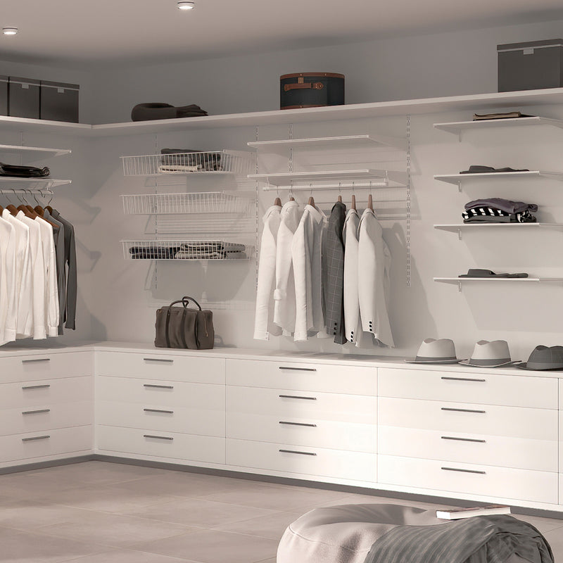 Kit per Fissaggio Mensole 230 mm in Acciaio Emuca Bianco