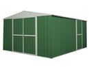 Casetta Box da Giardino in Lamiera di Acciaio Porta Utensili 360x430x210 cm Enaudi Verde