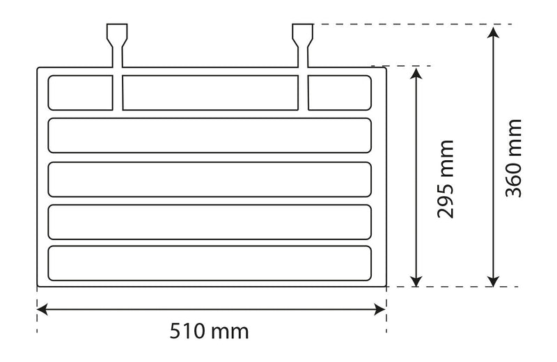 Stendibiancheria per Termoarredo 51x36 cm Forlani Stendiarredo Bianco