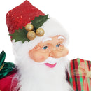 Pupazzo Babbo Natale H90 cm con Luci e Suoni Rosso