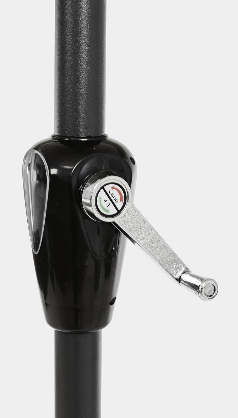 Ombrellone da Giardino Ø2,7 m Palo Ø38 mm in Alluminio Telo in Poliestere Pavone