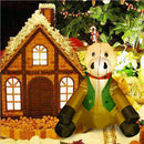 Gonfiabile Renna Natalizia 93x120x66 cm con LED da Esterno in Poliestere      