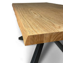 Tavolo Allungabile 200/300x90 cm Versalux Rovere Scortecciato Gambe Antracite      